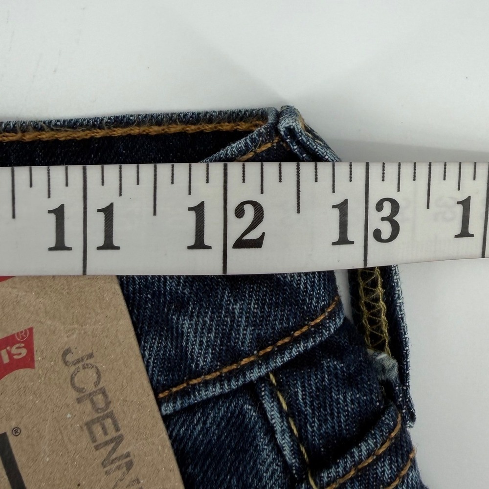 Levi's Jeans Womens 26x30 Dark Indigo 501 Curve Straight Leg High Rise Stretch - Picture 9 of 11